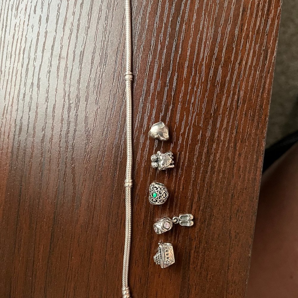 Pandora bracelet and charms